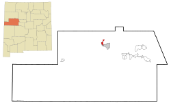 Cibola County New Mexico Incorporated and Unincorporated areas Milan Highlighted